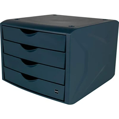 Image of Helit The Green Chameleon Drawer Box Recycled Plastic blue Angel Certified 1 Item