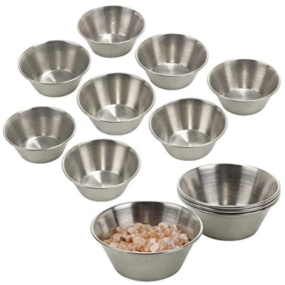 Image of URBNLIVING Set of 12 Small Bowls Made Stainless Steel Stackable Metal Serving Bowl Snack