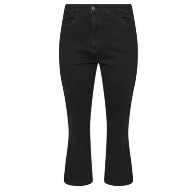 Image of EVANS Curve Fit Bootcut Jeans Women&#039;s Plus Size Black