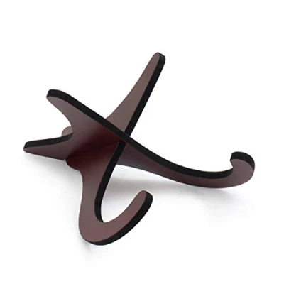 Image of TIGER UAC1 WD Wooden Detachable X Frame Stand for Ukulele, Mandolin, Banjo and Violin Mahogany