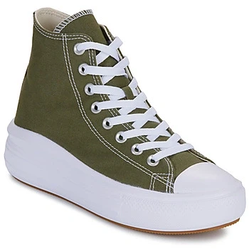 Image of Converse CHUCK TAYLOR ALL STAR MOVE PLATFORM women&#039;s Shoes (High top Trainers) in Green
