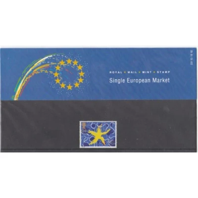 Image of 1992 SINGLE EUROPEAN MARKET STAMP Presentation Pack.
