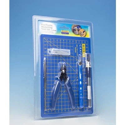 Image of Modelcraft Pro Plastic Modelling Tool Set, Blue, 1