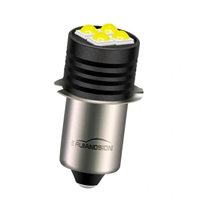 Image of Ruiandsion P13.5S LED Torch Light Bulb 3V 3030 4SMD Chips Replacement for 2 Cells C&amp;D Flashlight Work (Pack of 1)