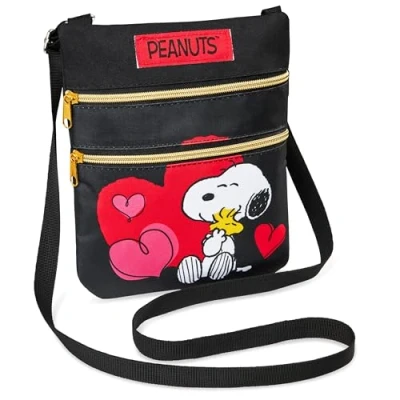 Image of Peanuts Snoopy Crossbody Bags for Women Teenagers, Small Shoulder Bag with Adjustable Strap Gifts Her