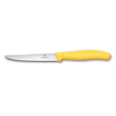 Image of Victorinox Swiss Classic Yellow 11cm Serrated Steak &amp; Pizza Knife