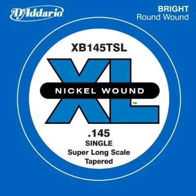 Image of D&#039;Addario XB145TSL .145 Nickel Wound Super Long Scale Tapered Single String for Bass Guitar