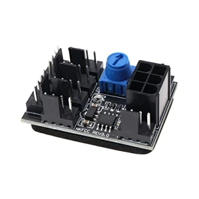 Image of OTOTEC 3 Pin 4 Fan Adapter PWM PC Chassis Cooling Hub 8 Way Splitter DC12V Speed Controller Governor with 6 Power Port