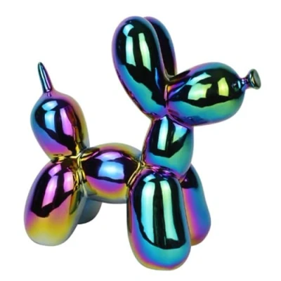 Image of Lesser &amp; Pavey Balloon Dog Iridescent Large Figurine For Home Office Decor Ornaments Gift Women Men Beautiful Indoor Outdoor Living Room