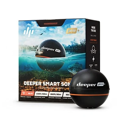Image of Deeper Pro+ Smart Sonar Castable and Portable WiFi Fish Finder with Gps for Kayaks Boats on Shore Carp Fishing