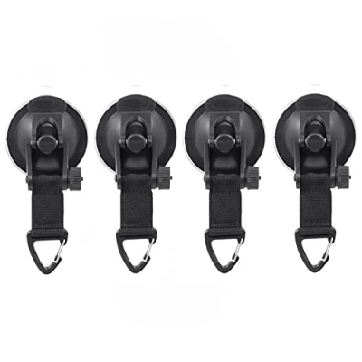 Image of Alnicov Heavy Duty Suction Cup Anchor with Securing Hook,Camping Tarp Accessory for Camping Car Van Truck Boat and Home(4pcs,Black)