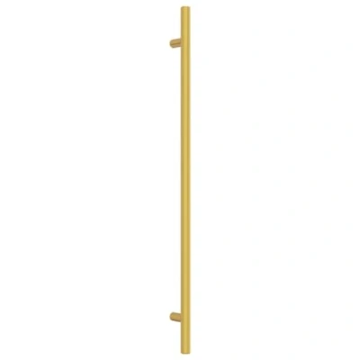 Image of vidaXL Modern Gold Stainless Steel Cabinet Handles Set of 5 Durable, Corrosion Resistant with Cuttable Bamboo Screws and T Shape Design for Easy Grasp