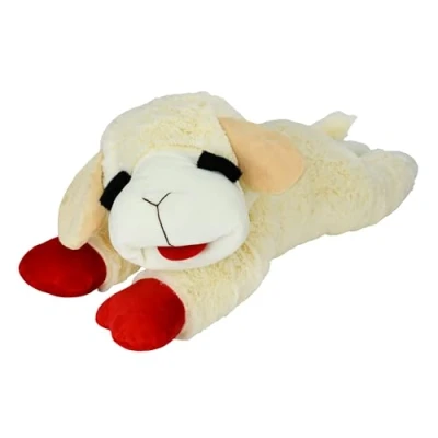 Image of Multipet Officially Licensed Lamb Chop Jumbo White Plush Dog Toy, 24 Inch
