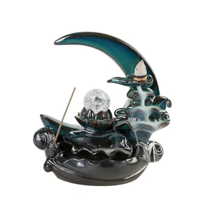 Image of Kingke Ceramic Incenses Burners Waterfall Backflow Holder Aromatherapys Ornament Office Decor Home Room