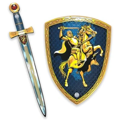 Image of Liontouch Knight Toy Sword &amp; Shield For Boys Pretend Play Set In Foam Children Toddlers With Medieval Horseback Riding Theme Safe Weapons Battle Accessories Dress Up Costumes