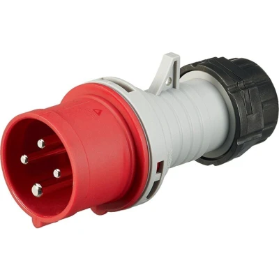 Image of MK Commando K9007 16A 3P+E 380 415V Plug (IP44) Red