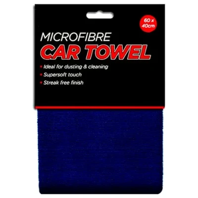 Image of Tech Island Microfibre Car Towel, Cleaning Kit, 60cm x 40cm Polish, Dusters for Sponges, Glass Cleaner, Drying Products
