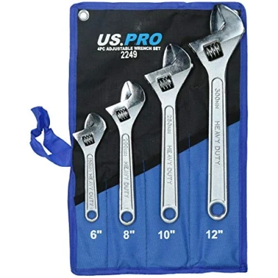 Image of Adjustable Spanners Wrenches Plumber Plumbing Tools 0mm 35mm 4pc Set