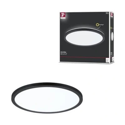 Image of Paulmann 71012 LED Panel Atria Shine 293 mm Round incl. 1x16 W White Daylight Black Plastic Light Ceiling 4000 K