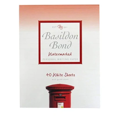 Image of Basildon Bond Luxury Writing Pad with 40 Sheets White, Duke (137 x 178mm)