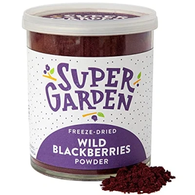 Image of Super Garden Premium Freeze dried Blackberry Powder 100% Natural and Ideal For Smoothies &amp; Baking Rich Berry Flavor Full of Nutrients Fruits 100g