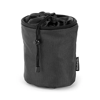 Image of Brabantia Premium Peg Bag with Closing Cord Durable and Weather Resistant Storage for up to 150 Pegs Rotary Dryer Black 28 x 18 17.5 cm