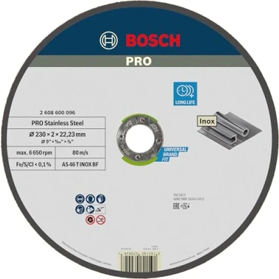 Image of Bosch INOX 2608600096 Sanding Accessories Cutting Disc 230 x 2 mm Straight