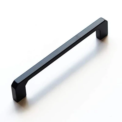 Image of 128mm Matt Black D Handle for Kitchen Cabinets Bedroom Bathroom Furniture Cupboards