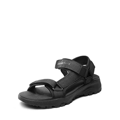 Image of DREAM PAIRS Womens Athletic Sandals Walking Hiking for Ladies Comfortable Light Weight Outdoor Sports Summer Sandals,Size 5,All Black,SDSA2320W E