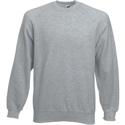 Image of Fruit of the Loom Sweatshirt Raglan Sweat L,Heather Grey