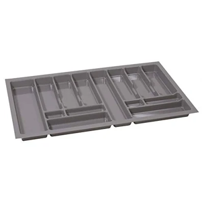 Image of Alusfera Cutlery Tray for Drawers, 90 cm, Silver Practical Drawer Organizer System, Divider, 830 x 490 mm
