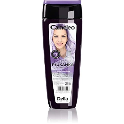 Image of Cameleo Violet Hair Toner with Lavender Water Semi Permanent Dye Purple Tones NO Yellow Shades, for Blond, Platinum, Grey Colour &amp; Care Paraben Free 200ml