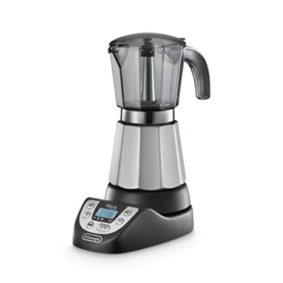 Image of De&#039;Longhi Alicia Plus EMKP 63.B coffee makers (freestanding, Black, Silver, Buttons, 50/60 Hz)