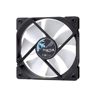 Image of Fractal Design Dynamic X2 GP 12 PMW Computer Fan Silent High Airflow 120x120x25 mm 2000RPM FDB Bearings Trip Wire Aerodynamically shaped struts 12v Black/White (Single)