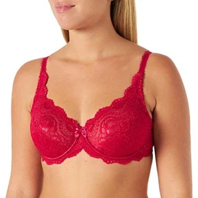Image of Playtex Women&#039;s Flower Elegance Underwire Bra Bra, Red Ruby, 34C