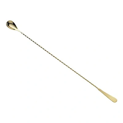 Image of Barfly Bar Spoon, 17 1/8&quot; (43.5 cm), Gold Plated, Stainless Steel, 43.43 x 2.54 1.59 cm