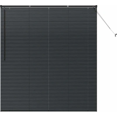 Image of Vidaxl with Curtains Other Manual Black 160 x 175 cm Aluminium