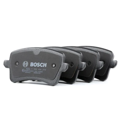 Image of BP1126, E190R0110781305 Brake pad set BOSCH 0 986 494 254 Low Metallic with anti squeak plate, mounting manual AUDI: A4 B8 Avant, A5 Sportback