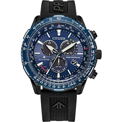 Image of Citizen Men Chronograph Japanese Quartz Watch with Rubber Strap CB5006 02L