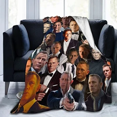 Image of Daniel Craig Multifunctional Blanket Ultra Soft Micro Fleece Blanket, Super Soft, Warm, Cozy, Plush, Fuzzy,for Couch, Sofa, Living Room Or Bed Suite for All Season