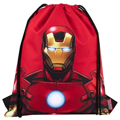 Image of Marvel Comics Sakky Kids Iron Man Drawstring Bag School for Official Merchandise Gift Boys