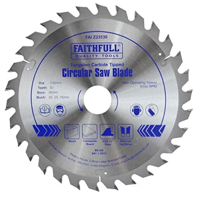 Image of Faithfull FAIZ23530 TCT Circular Saw Blade 235 mm x 35 Bore 30 Teeth