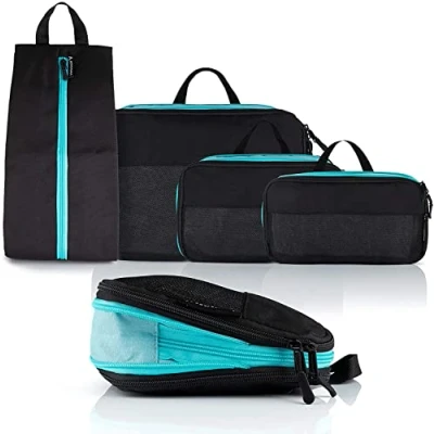 Image of ATACAMA 4 Set Compression Packing Cubes for Travel Suitcases Backpack Bags Suitcase Organiser Luggage Cube