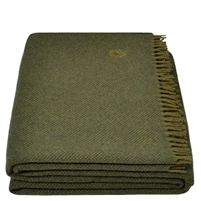 Image of Zoeppritz since 1828 Must Relax Blanket Pure Virgin Wool Plaid with Fringes 130 x 190 cm 670 Forest
