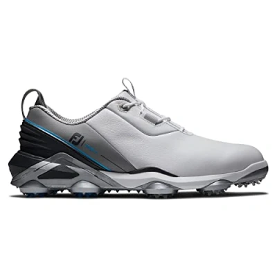 Image of FootJoy 55506070M Men&#039;s Tour Alpha Golf Shoe, 7 UK Medium, White/Grey/Blue