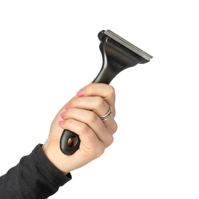 Image of Mikki Dog, Cat, Puppy Grooming Shedding Tool Moult Master Brush Blade for Medium, Large Pets, Red and Black