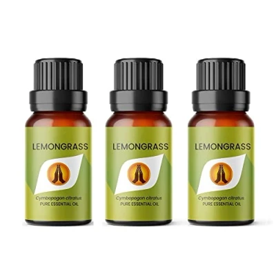 Image of Aroma Energy Lemongrass Essential Oil 30ml (3 x 10ml Bottles) 100% Pure &amp; Natural