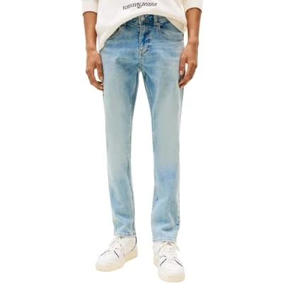Image of Tommy Jeans Men&#039;s Scanton Slim Fit Jeans, Blue (Denim Light), 32W/32L