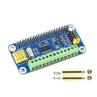 Image of High Precision AD HAT for Raspberry Pi 4B/3B+/3B/2B/Zero/W/Zero WH Jetson Nano Expansion Board with ADS1263 10 Channel 32 bit ADC 24 Auxiliary