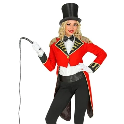 Image of Widmann 48464 Circus Director Costume for Women, Carnival, Theme Party, Multicoloured, XL